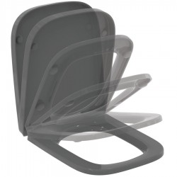 Κάλυμμα λεκάνης soft closing Wrapover, grey, χρώμα: Γκρι Καλύμματα