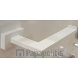 Paper holder no cover material: Brass 18x9cm, color: White surface: Matt