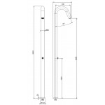Στήλη ντους εξωτερικού χώρου από inox mist, με λαβές inox, 1 εξόδου με ρυθμιστή θερμοκρασίας & κάλυμμα προστασίας, χρώμα: Χρωμέ επιφάνεια: Βουρτσισμένη Εξωτερικού χώρου Στήλη ντους εξωτερικού χώρου από inox mist, με λαβές inox, 1 εξόδου με ρυθμιστή θερμοκρασίας & κάλυμμα προστασίας, χρώμα: Χρωμέ επιφάνεια: Βουρτσισμένη Εξωτερικού χώρου