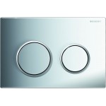 Flush wall plates for concealed cistern Actuation dual flush valve material: ABS, color: Chrome surface: Glossy Flush plates