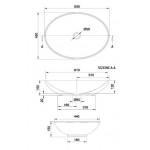 Νιπτήρας ελευθέρας τοποθέτησης 63x45x15 από πορσελάνη χωρίς οπή  χωρίς υπερχείλιση, χρώμα: Λευκό επιφάνεια: Γυαλιστερή Ελευθέρας τοποθέτησης