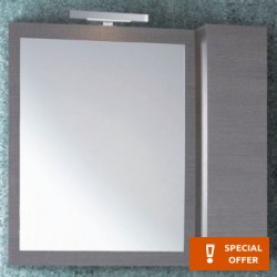 Καθρέπτης, σχήμα: Ορθογώνιο 100x80 από ξύλο συνθετικό, χρώμα: Ξύλο Γκρι Καθρέπτες μπάνιου