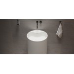 Washbasin Floor standing 45x45x90 material: Solid Surface, color: White surface: Matt Floor standing