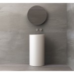 Washbasin Floor standing 45x45x90 material: Solid Surface, color: White surface: Matt Floor standing