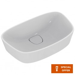 Νιπτήρας ελευθέρας τοποθέτησης 52x32x12 από πορσελάνη χωρίς οπή  χωρίς υπερχείλιση, χρώμα: Λευκό επιφάνεια: Γυαλιστερή Ελευθέρας τοποθέτησης