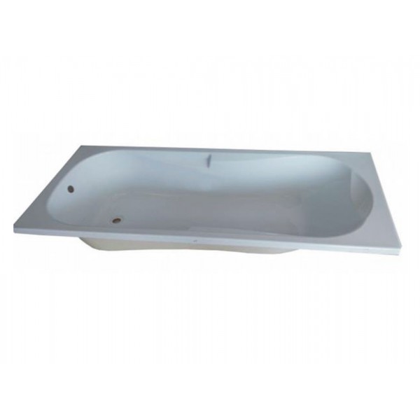 Bathtub Rectangular 160x70x55 material: Acrylic, color: White no grab bars surface: Glossy Rectangular