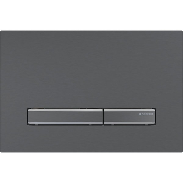 Flush wall plates for concealed cistern brushed chrome Actuation dual flush valve material: ABS, color: Grey surface: Brushed