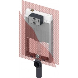 Καμπύλη εντοιχιζόμενου καζανακίου 8cm από πλαστικό Εξαρτήματα