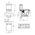 Flushing cistern Low level pressure 4,5/3lt, color: Grey Close-coupled toilets cisterns