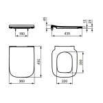 Toilet-seat soft closing, style: Sandwich, glossy grey Slim, color: Grey Toilet seats & covers Toilet-seat soft closing, style: Sandwich, glossy grey Slim, color: Grey Toilet seats & covers