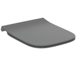 Toilet-seat soft closing, style: Sandwich, glossy grey Slim, color: Grey Toilet seats & covers Toilet-seat soft closing, style: Sandwich, glossy grey Slim, color: Grey Toilet seats & covers