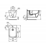 Bidet Wall-mounted glossy grey, color: Grey surface: Glossy Wall-mounted