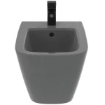 Bidet Wall-mounted glossy grey, color: Grey surface: Glossy Wall-mounted