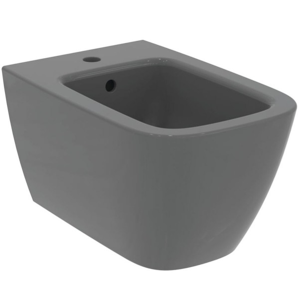Bidet Wall-mounted glossy grey, color: Grey surface: Glossy Wall-mounted