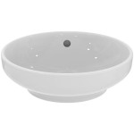 Νιπτήρας ελευθέρας τοποθέτησης 40x40x12 από πορσελάνη με υπερχείλιση χωρίς οπή , χρώμα: Λευκό επιφάνεια: Γυαλιστερή Ελευθέρας τοποθέτησης