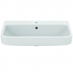 Washbasin Wall-mounted 65x48x15 With 1 bowl With hole in the middle With overflow / no pedestal material: Porcelain, color: White surface: Glossy Wall-mounted Washbasin Wall-mounted 65x48x15 With 1 bowl With hole in the middle With overflow / no pedestal material: Porcelain, color: White surface: Glossy Wall-mounted