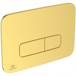 Flush wall plates for concealed cistern brushed gold Actuation dual flush valve material: ABS, color: Gold surface: Brushed Flush plates
