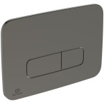 Flush wall plates for concealed cistern magnetic grey Actuation dual flush valve material: ABS, color: Grey surface: Brushed Flush plates