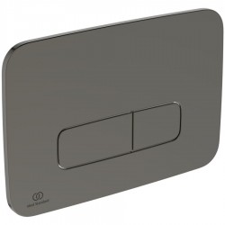 Flush wall plates for concealed cistern magnetic grey Actuation dual flush valve material: ABS, color: Grey surface: Brushed Flush plates