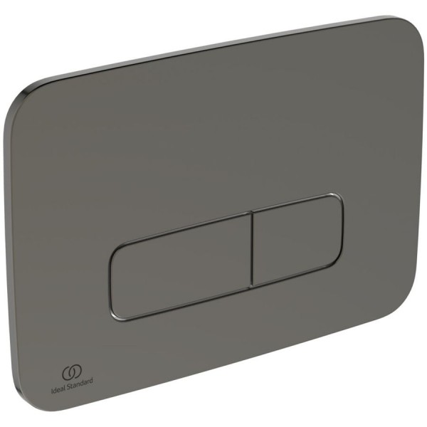 Flush wall plates for concealed cistern magnetic grey Actuation dual flush valve material: ABS, color: Grey surface: Brushed Flush plates