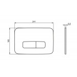 Flush wall plates for concealed cistern silver storm dual flush valve material: ABS Mechanical with string, color: Chrome surface: Brushed Flush plates Flush wall plates for concealed cistern silver storm dual flush valve material: ABS Mechanical with string, color: Chrome surface: Brushed Flush plates