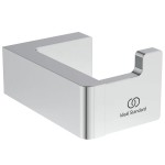 Hook Flat wall mounted material: Brass single Squared, color: Chrome surface: Glossy Hooks Hook Flat wall mounted material: Brass single Squared, color: Chrome surface: Glossy Hooks