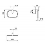 Towel ring closed material: Brass, color: Chrome surface: Glossy Towel rings Towel ring closed material: Brass, color: Chrome surface: Glossy Towel rings