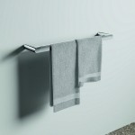 Towel 60cm round Fixed double material: Brass, color: Chrome surface: Glossy Towel rails