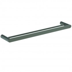 Towel 60cm Round, magnetic grey Fixed double material: Brass, color: Grey surface: Brushed Towel rails