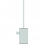 Brush (broom) material: Brass Wall-mounted squared, color: Chrome surface: Glossy Toilet brush holders Brush (broom) material: Brass Wall-mounted squared, color: Chrome surface: Glossy Toilet brush holders