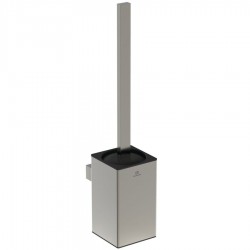 Brush (broom) material: Brass Wall-mounted squared, silver storm, color: Chrome surface: Brushed Toilet brush holders