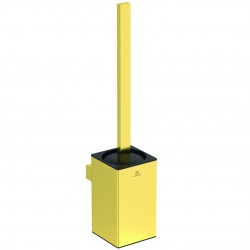 Brush (broom) material: Brass Wall-mounted squared, brushed gold, color: Gold surface: Brushed Toilet brush holders