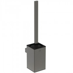 Brush (broom) material: Brass Wall-mounted squared, magnetic grey, color: Grey surface: Brushed Toilet brush holders