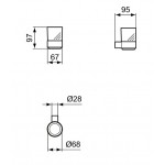 Cupholder material: Brass Wall-mounted, color: Chrome surface: Glossy Tumbler holders