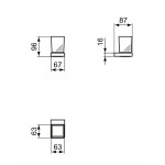 Ποτηροθήκη από ορείχαλκο επίτοιχος τύπος squared, με ματ γυαλί, χρώμα: Χρωμέ επιφάνεια: Γυαλιστερή Ποτηροθήκες Ποτηροθήκη από ορείχαλκο επίτοιχος τύπος squared, με ματ γυαλί, χρώμα: Χρωμέ επιφάνεια: Γυαλιστερή Ποτηροθήκες