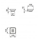 Soap material: Brass Wall-mounted squared, color: Chrome surface: Glossy Soap holders