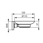 Soap material: Brass Wall-mounted, color: Black surface: Matt Soap holders