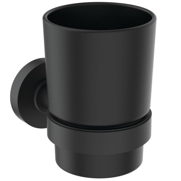 Cupholder material: Brass Wall-mounted, color: Black surface: Matt Tumbler holders