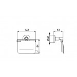 Paper holder with cover material: Brass silk black, color: Black surface: Matt Toilet paper holders