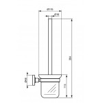 Πιγκάλ (Σκουπάκι) από ορείχαλκο επίτοιχος τύπος silk black, με μαύρο κρύσταλλο, χρώμα: Μαύρο επιφάνεια: Ματ Πιγκάλ
