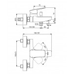 Μπαταρία μπανιέρας επίτοιχη από ορείχαλκο κορμός (χωρίς τηλέφωνο, σπιράλ, στήριγμα), silk black αναμεικτική, χρώμα: Μαύρο επιφάνεια: Ματ Επίτοιχες