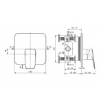 Μπαταρία ντουζιέρας εντοιχιζόμενη εξωτερικό μέρος 1 εξόδου αναμεικτική από ορείχαλκο με πλακέτα silk black, χρώμα: Μαύρο επιφάνεια: Ματ Εντοιχιζόμενες εξωτερικό μέρος
