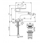 Bidet mixer material: Brass rose, color: Pink surface: Matt Bidet mixer material: Brass rose, color: Pink surface: Matt
