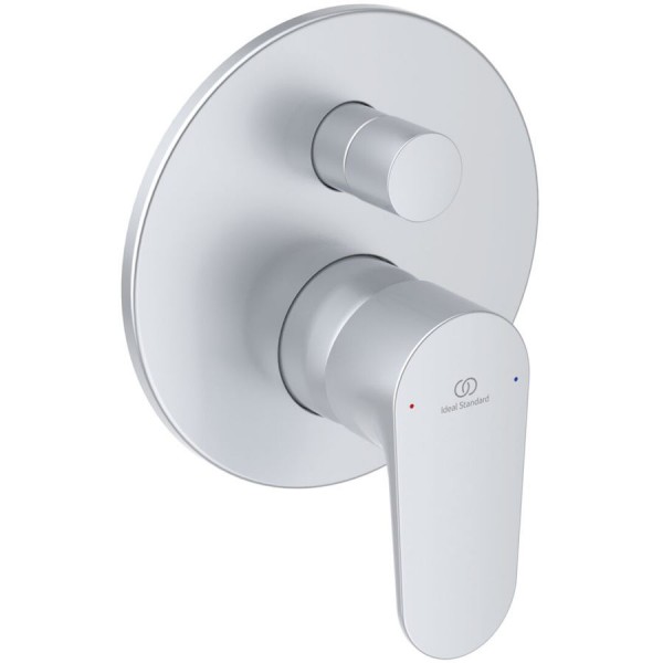 Μπαταρία ντουζιέρας εντοιχιζόμενη 2 εξόδων αναμεικτική από ορείχαλκο με πλακέτα κομπλέ, silver, χρώμα: Χρωμέ επιφάνεια: Ματ Εντοιχιζόμενες εξωτερικό μέρος