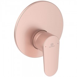 Shower tap Wall-mounted concealed - complete set 1 way material: Brass mixer With plate without hand shower, hose and holder, color: Pink surface: Matt