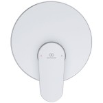 Μπαταρία ντουζιέρας εντοιχιζόμενη εξωτερικό μέρος 1 εξόδου αναμεικτική από ορείχαλκο με πλακέτα silver, χρώμα: Χρωμέ επιφάνεια: Ματ Εντοιχιζόμενες εξωτερικό μέρος