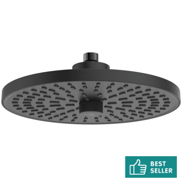 Shower head Wall-mounted / Ceiling-mounted 26x26 material: ABS, style: 2 sprays silk black, color: Black surface: Matt Overhead showers Shower head Wall-mounted / Ceiling-mounted 26x26 material: ABS, style: 2 sprays silk black, color: Black surface: Matt Overhead showers
