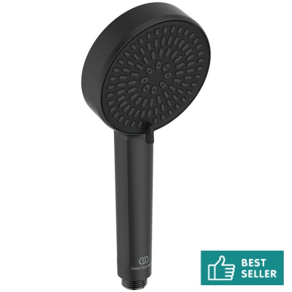 Shower head 2 jets silk black, ABS, color: Black surface: Matt Hand showers Shower head 2 jets silk black, ABS, color: Black surface: Matt Hand showers