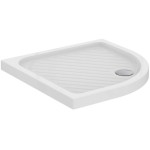 Shower tray Quarter round 90x90x4 material: Porcelain, color: White surface: Glossy Quadrant