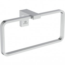 Towel ring closed material: Brass, color: Chrome Squared surface: Glossy Towel rings